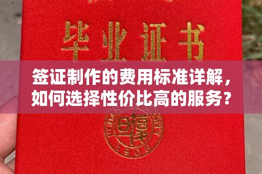 西咸签证制作的费用标准详解，如何选择性价比高的服务？